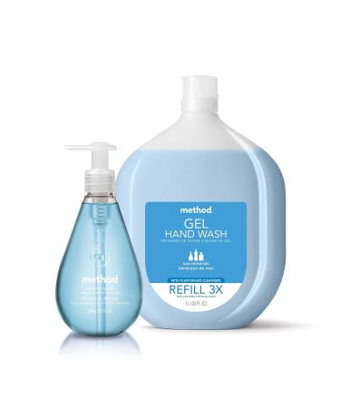 Method Gel Hand Soap Refill 34 oz - Pack of 4 | Free + Clear | Recyclable Bottle | 136 Fl Oz Total - Buy Online on SooperMarket.com
