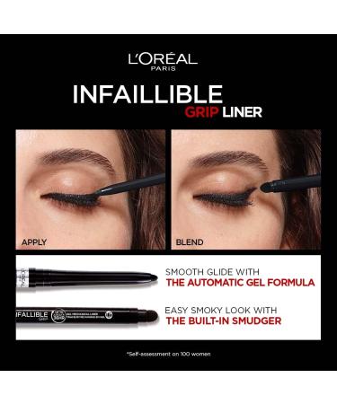 L'Or al Paris Waterproof Gel Eyeliner with Sponge - 36H Infaillible Smokey Eyes Brown Denim - 1g (1 Pack) | International Shipping Available - Buy Online on SooperMarket.com