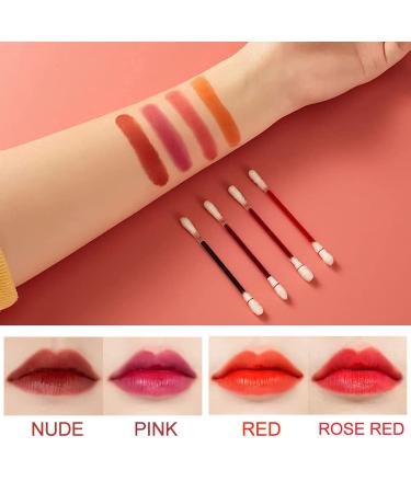 40 PCS Lipstick Tattoo Cotton Swabs & Multicolor Lip Tint Set - Long-Lasting & Waterproof Lip Stain Collection - Buy Online on SooperMarket.com