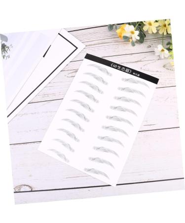 Mikinona 2 Pairs Waterproof Stickers Artificial Eyebrow Stickers Transfer Stickers Disposable 3d Template - Buy Online on SooperMarket.com