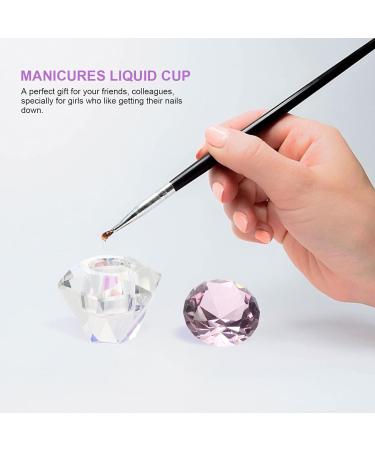 FRCOLOR Glass Nail Dish monomer bowl diamond Bowl bowl White Glass Dappen Dish 5.5x5.5cmx3pcs Pinkx3pcs - Buy Online on SooperMarket.com