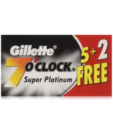 84 7 O'clock Super Platinum Double Edge Safety Razor Blades - AKA 7'Oclock Black