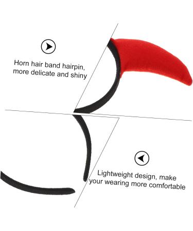 ABOOFAN Horn Headband Halloween Headbands for Women Halloween Horns Headband Cow Horn Headdress Devil Costume for Women Ladies Devil Costume Devil Cosplay Costume Plastic Props Photo Child - Buy Online on SooperMarket.com