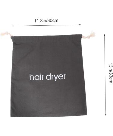 BELLIFFY 1pc Hair Dryer Storage Bag Storage Bags for Travel Hairdryer Bag for Women Travel Hair Dryer Canvas 33.00X30.00X0.50CM Dark Grey - Buy Online on SooperMarket.com