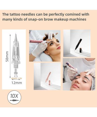 Whalrace PMU Needles 10 PCS - Safe and Disposable Microblading Needles for Eyebrows, Eyeliners, Tattoo, Lip Tinting - 1RL/1P - Buy Online on SooperMarket.com