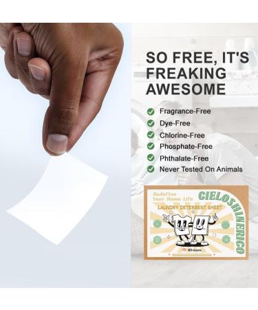 Eco-Friendly Laundry Detergent Sheets - Fresh Scent for Home Dorm Travel & Camping | 120 Loads 60 Sheets - Buy Online on SooperMarket.com