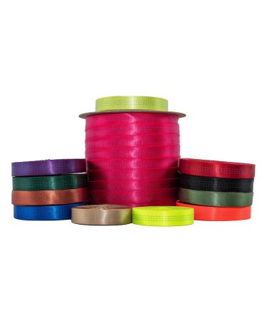 BlueWater Tubular Webbing 1 inch - Tube / Tubular Climbing Webbing - 1 in Nylon Webbing for Climbers - Heavy Duty Strap for Rescue, Climbing, Harnesses, Rock Work, & Firefighting (1 Yard - 100 Yards) Orange 1 inch x 5 yards