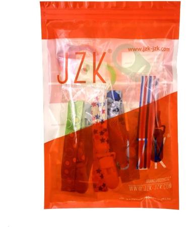 JZK 7 Pack Multicolor Silicone Baby Dummy Clip Rings + Pacifier Holder Straps for Boys | Mam Soothers | Baby Boy's Dummy Accessories - Buy Online on SooperMarket.com