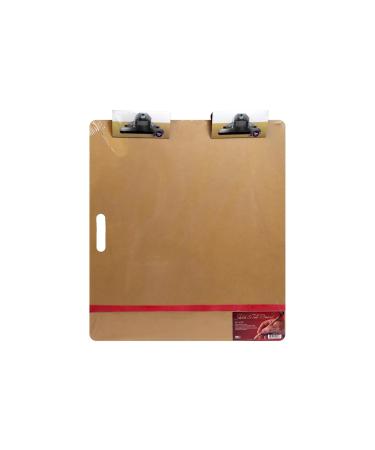 Art Advantage Artist Sketch Tote Board 23" x 26" with Handle, Clips and Elastic Band. Portable, Lightweight, Masonite Drawing Board for Class or Studio. Fits in Artists Tote 23-inch x 26-inch Sketch Board