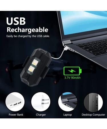 LECART 6 Pcs Rechargeable LED Aircraft Strobe Lights | 7 Colors Anti Collision Light for Motorcycle, Car, E-Bike, Drone, RC Boat, Bicycle - Buy Online on SooperMarket.com