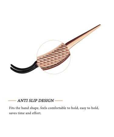 Stainless Steel Cluster Lash Tweezers Set - Rose Gold 2pcs DIY Eyelash Applicator Tool for Easy Application and Removal of False Lashes - Buy Online on SooperMarket.com