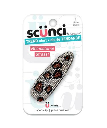 Scunci Rhinestone Leopard Fashion Clip (54152WC)