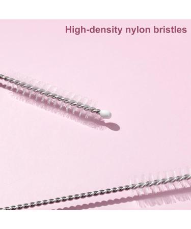 Erhigher Plastic Straw Brush for Cleaning 10 Pcs Nylon Brushes Effective Soft Bristle Stainless Steel Reusable Residue-Free Pink - Buy Online on SooperMarket.com