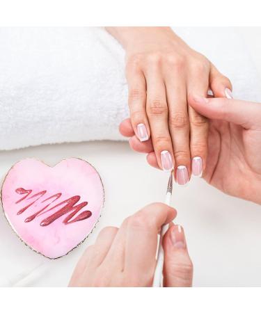 WLLHYF Resin Nail Art Palette - 2Pcs Golden Edge Heart-Shaped Mixing Palettes for Nail Art Painting and Cosmetic Mixing - Buy Online on SooperMarket.com