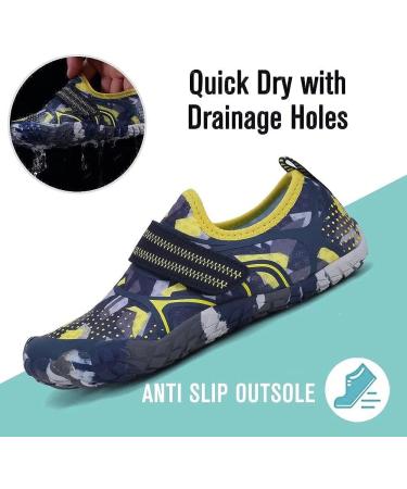 CIOR Kids Water Shoes - Quick Drying Aqua Athletic Sneakers in Yellow - Size 4 Big Kid - Buy Online on SooperMarket.com