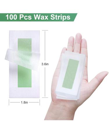 Charmonic Facial Wax Strips - 100 Count Hair Removal for Women - Waxing Strips for Face, Eyebrow, Upper Lip, Chin & Cheek - Painless Kit for All Skin Types - Buy Online on SooperMarket.com