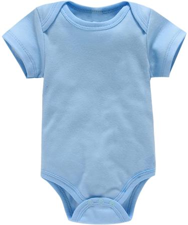 Bestele Baby Bodysuit for Newborn Boys and Girls - Cotton Onesie Romper Set | Short Sleeve Infant Coverall Undershirt - Pure Color B - 18-24 Months - Buy Online on SooperMarket.com