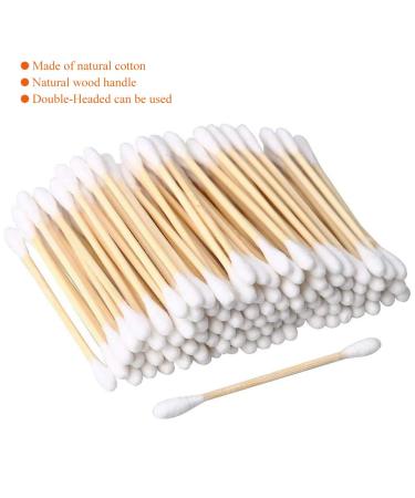 Buy 100% Biodegradable Cotton Swabs - 10 Packs of 100 | Large Head Wooden Handle for Make-up & Polishing | Eco-Friendly & Natural - Buy Online on SooperMarket.com