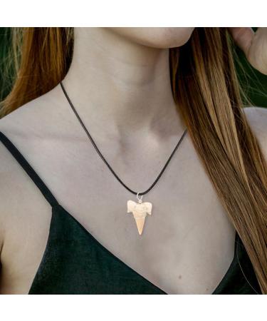 Toddmomy Wire Wrapped Fossilized Shark Teeth Necklace Shark Tooth Pendant Decoration Shark Teeth Charms Tooth Ornament - Buy Online on SooperMarket.com
