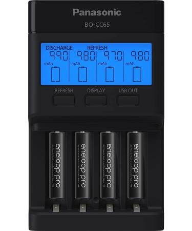 Panasonic BQ-CC65AKBBA Eneloop Pro Charger with USB Port - Black - Buy Online on SooperMarket.com