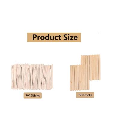 250 Wooden Wax Spatulas | Premium Hair Removal Applicators for Eyebrows & Body | Eco-Friendly Wooden Sticks for Smooth Skin - Buy Online on SooperMarket.com
