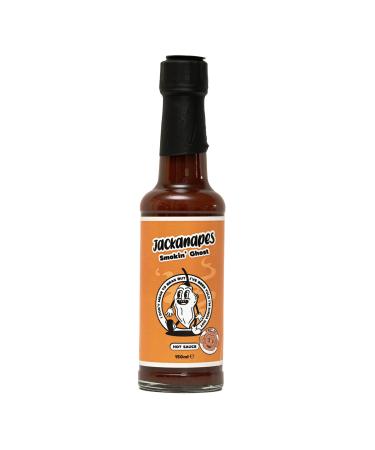 Smokin Ghost Hot Sauce by Jackanapes 150ml - Very Hot Vegan Barbecue Chilli Sauce Made with Ghost Peppers - Made in the UK