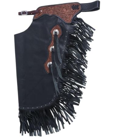 Tough-1 Leather Floral Tooled Cowboy Chinks Black XL - Buy Online on SooperMarket.com