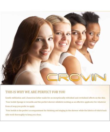 Crovin Loofah Pads - 100% Natural Exfoliating Body Scrubber for Men and Women - 6 Count SPA Gift Set for Bath Shower - Buy Online on SooperMarket.com