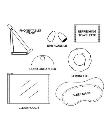 Pinch Provisions Travel Set  Travel Accessories for Long Journeys  Gift for Women  Contains Sleep Mask  Ear Plugs  Phone Stand  Cord Organizer  Silky Hair Scrunchie & More - Buy Online on SooperMarket.com
