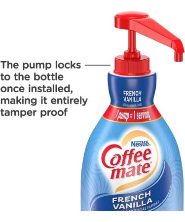 Coffee mate French Vanilla Liquid Concentrate 1.5 Liter Pump Bottle with World Food Shop Scoop - Buy Online on SooperMarket.com
