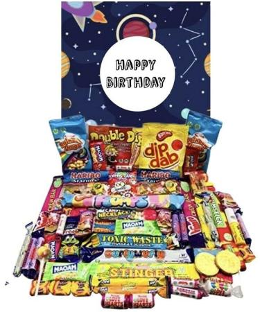 Happy Birthday Spaceship & Rockets Sweets Pick N Mix The Ultimate Retro Sweet Selection 70s 80s Box Sweet Hamper - Present gift for Birthday - Buy Online on SooperMarket.com