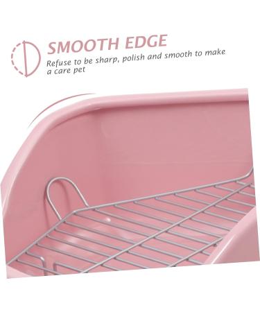 CORHAD Rabbit Toilet Pet Toilet Supply Triangle Potty Trainer Pet Training Toilet Pet Potty Ceramics Pink 30X26X12.5cm Pink - Buy Online on SooperMarket.com