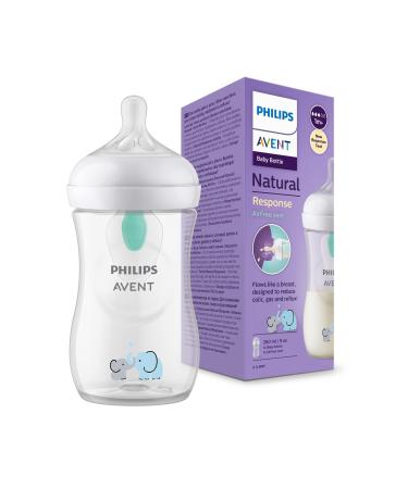 Philips Avent Natural Response Baby bottles-baby bottles with airfree valve 260 ml BPA-free for newborns from 1 month elephant motif (model SCY673/81) elephant with airfree valve