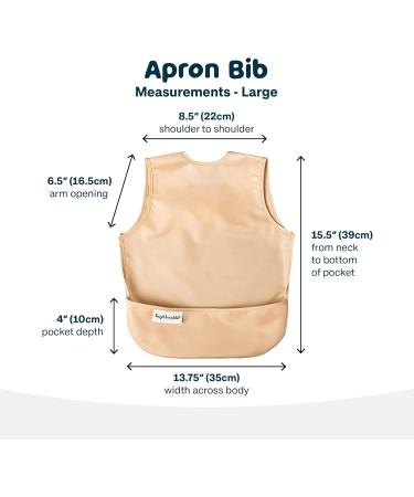 Shop Tiny Twinkle Mess-Proof Toddler Bibs | 2 Pack Sand & Cinnamon - Perfect Baby Food Bibs for Ages 2-4 - Buy Online on SooperMarket.com