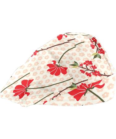 MUKJHOI Adjustable Flower Leaves Working Cap for Women Men - Sweatband Bouffant Hat - Buy Online on SooperMarket.com