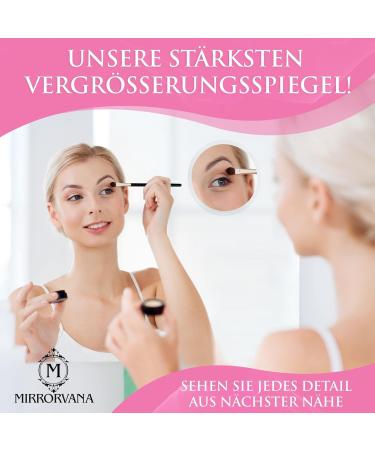 Mirrorvana 20x & 7x Magnifying Cosmetic Mirror with Suction Cup - 15 cm Round Makeup Mirror for Flawless Beauty - Buy Online on SooperMarket.com
