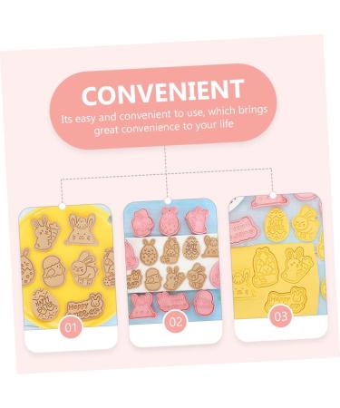 PRETYZOOM Mini Silicone Molds 8 pcs Cookie for Easter Cartoon Moulds Creative Design Cake Themed Dessert Pp DIY Baking Shape - Buy Online on SooperMarket.com