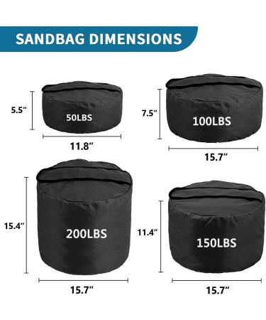 LILYPELLE 200LB Heavy Duty Training Sandbag for Fitness, Cross Training, Military Conditioning - Black - Buy Online on SooperMarket.com