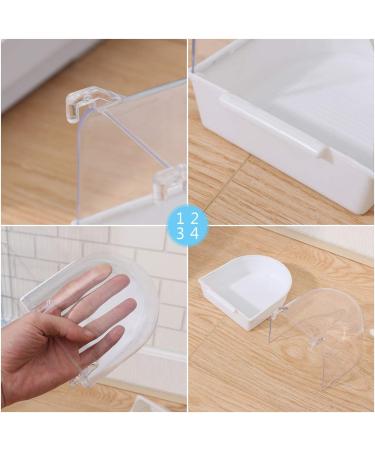 POPETPOP Covered Bird Bath for Small Birds - Ideal for Canaries, Budgies, and Parrots - White - Buy Online on SooperMarket.com