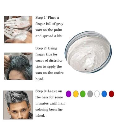 White Hair Color Wax 4.23 oz - Temporary Hairstyle Cream for Party, Cosplay, Halloween - Natural & Easy to Apply for Daily Use, Date or Clubbing! - Buy Online on SooperMarket.com