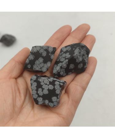 100g Bulk Natural Snowflake Obsidian Raw Stones Rough Quartz Crystal Gemstone Specimen Home Decoration FZUGEDRLI - Buy Online on SooperMarket.com