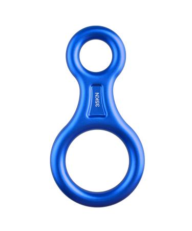 TRIWONDER 35kN 50kN abseiling device climbing 8 descender for rope diameter 8-13 mm 35kN Blue