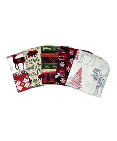 1 Ply Winter Lodging Set Napkins 12x12 inches 5 Pack - Little Wipes (R) Flannel