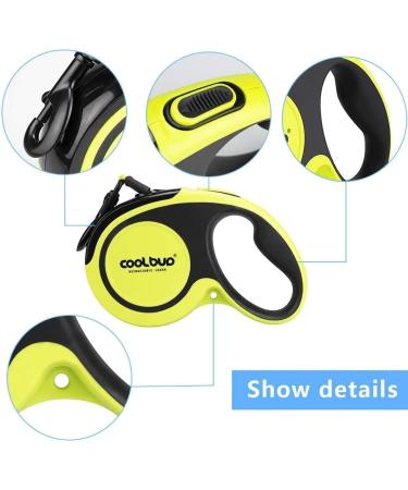 Pecco Retractable Dog Lead 5M Extendable Dog Lead Heavy Duty Leash for Medium& Large Dogs 16 feet Extensive Dog Leash with One Button Brake & Lock System Up to 50KG - Buy Online on SooperMarket.com