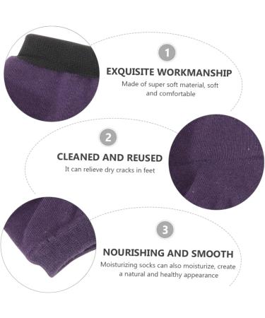 HAPINARY 5 Pairs Moisturizing Socks Heel Sleeves Feet Lotion Slipper Socks Silicone Gel Foot Lotion Cracked Heel Socks Summer Socks Gel Sock Anti Slip Socks Foot Protector Purple Cotton - Buy Online on SooperMarket.com