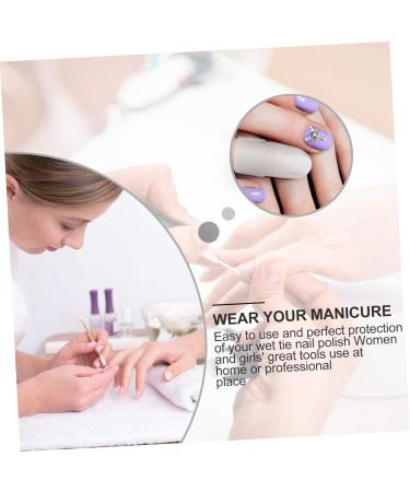 Beavorty 60 Pcs Nail case nail polish protector nail polish holder gel for nails nail art gel finger nail soak off nail polish cap holder nail polish cover nail polish varnish shield hat 4x2cmx3pcs As Shownx3pcs - Buy Online on SooperMarket.com