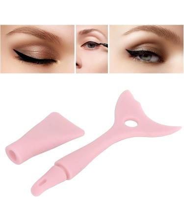 Multifunctional Silicone Winged Tip Reusable Eyeshadow Applicators Cat Shape Eye Liner Guide Template Lazy Quick Makeup Tool Suitable for Beginners and Experts Detachable Pink - Buy Online on SooperMarket.com