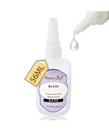 56ml / 1.91oz Refill Gel Base Top Sealer Dry Activator for Dipping Powder Pre-Bond Liquid No Lamp Cure Dip Nails Natural Dry 56ml-Base Coat