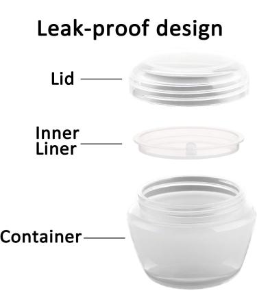 Alledomain 20 Pieces 20ml / 20g Empty Clear Cosmetic Pots with 3 Mini Spatula Plastic Refillable Travel Sample Container Jars with Lids and Inner Liners for Makeup Creams Lotions Beauty Nail - Buy Online on SooperMarket.com