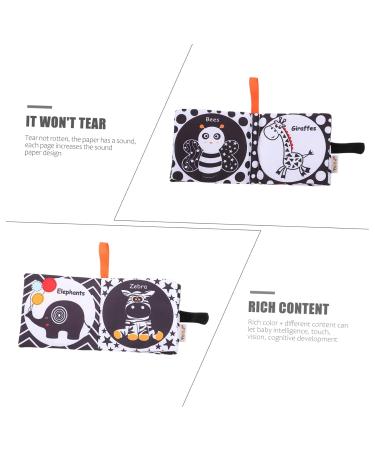 Ibasenice 5-Soft Fabric Book - Early Education Toys for Babies | Black & White Baby Books | Peach Skin Cloth Toys - Buy Online on SooperMarket.com